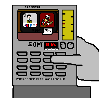 Una aparato portatil fabricado por Sony fabricado a comienzos de los años 90 que combina Radio AM/FM, Televisor a color y Videocasetera en formato VHS